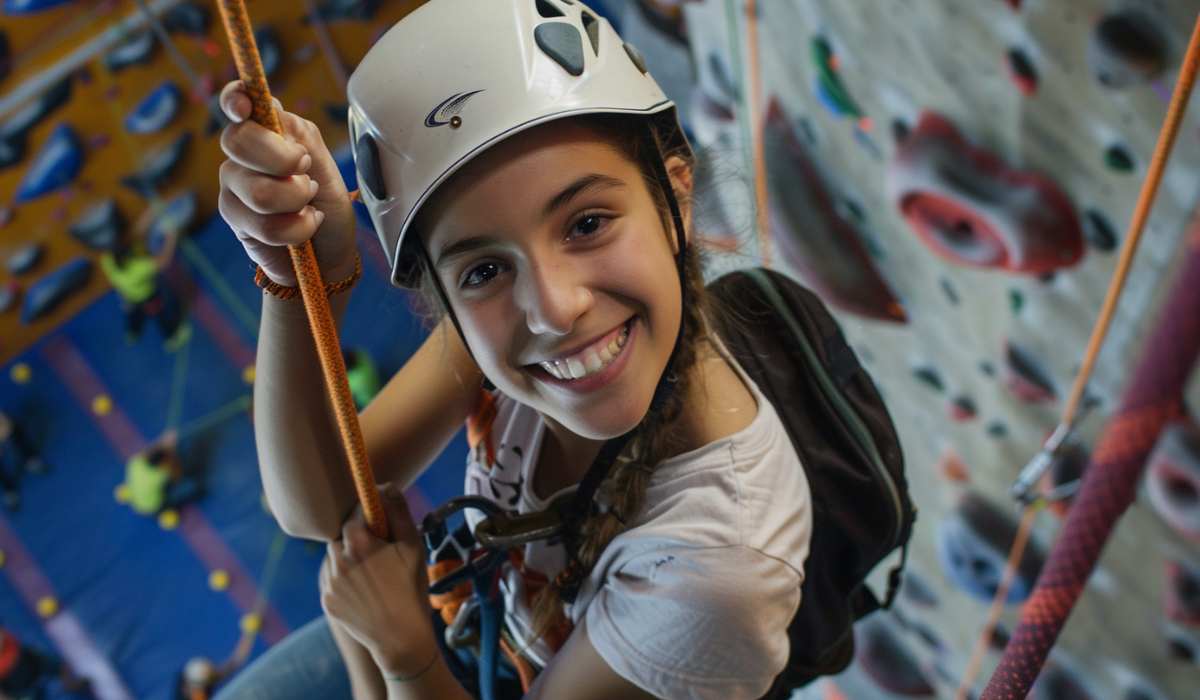 Escalada indoor en rocódromo, principiante.