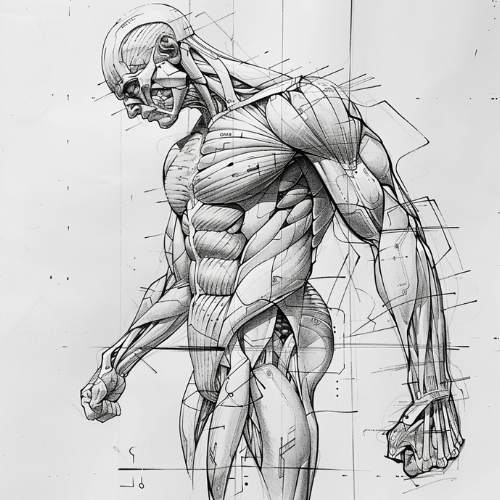 Vector musculatura.