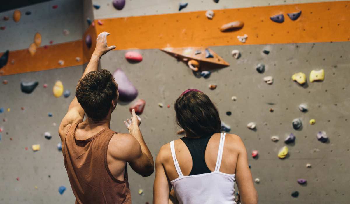 Indoor climbing.